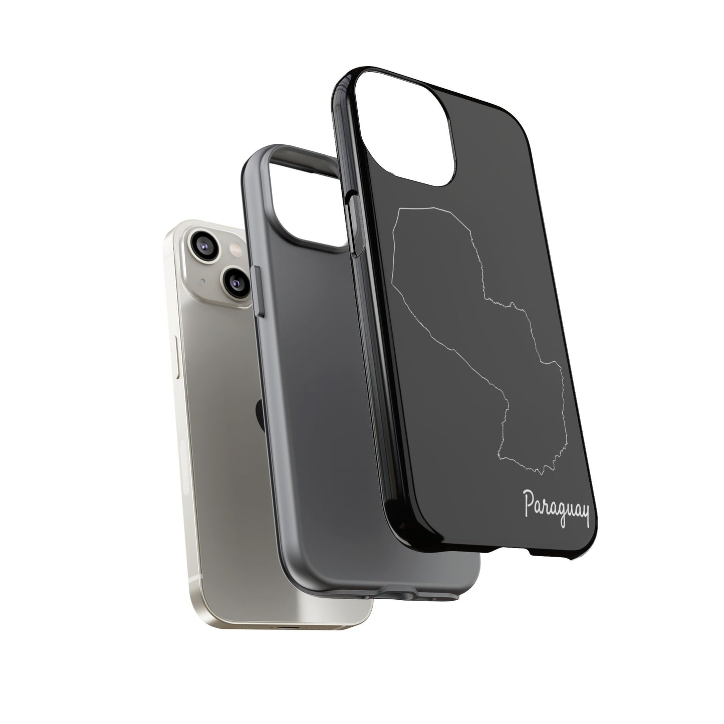 Paraguay Outline Phone Case – Minimal Country Map Tough Case (iPhone, Samsung, Pixel)