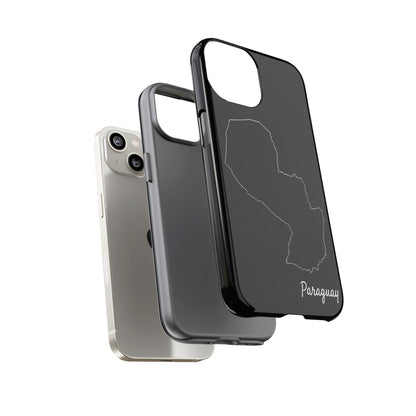 Paraguay Outline Phone Case – Minimal Country Map Tough Case (iPhone, Samsung, Pixel)