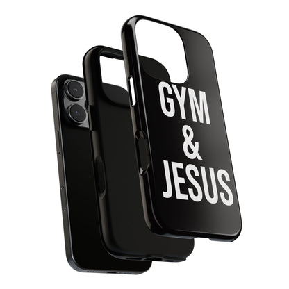 Gym & Jesus Phone Case Christian Faith Workout Gym Motivation Case