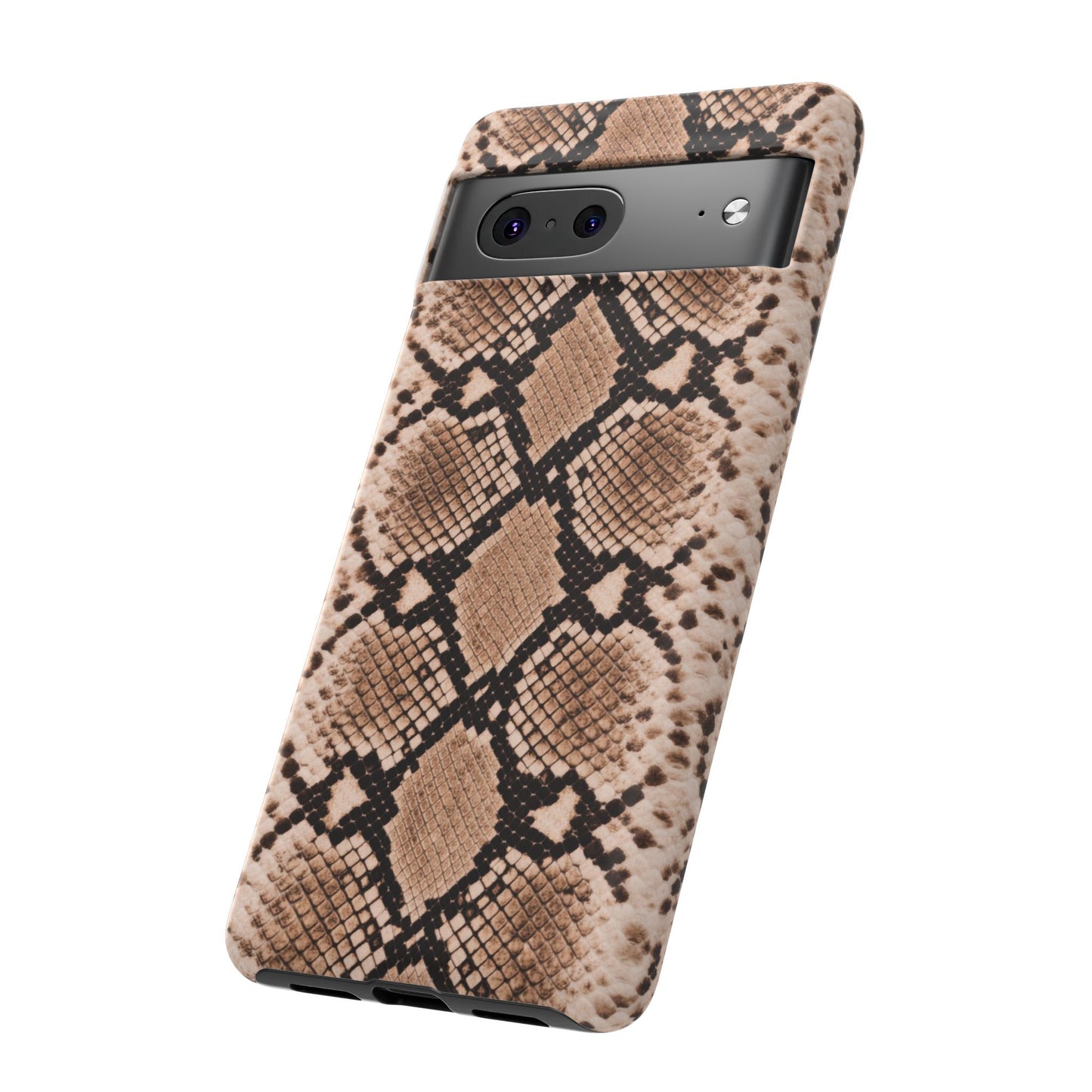 Snake Print Phone Case – Brown Python Pattern Slim Protective Cover for Iphone, Samsung Galaxy and Pixel