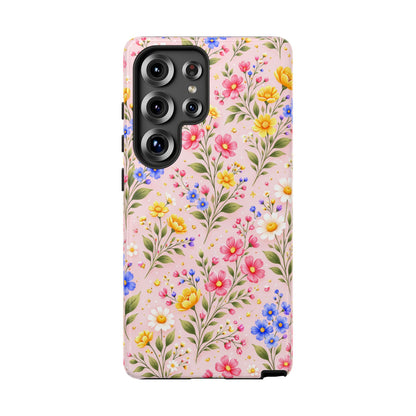 Wildflower Floral Phone Case Vintage Spring Meadow Tough Cover