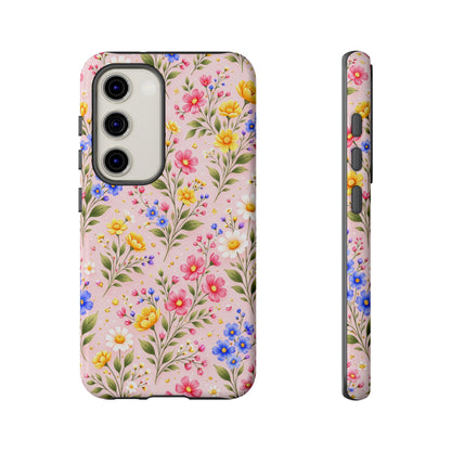 Wildflower Floral Phone Case Vintage Spring Meadow Tough Cover