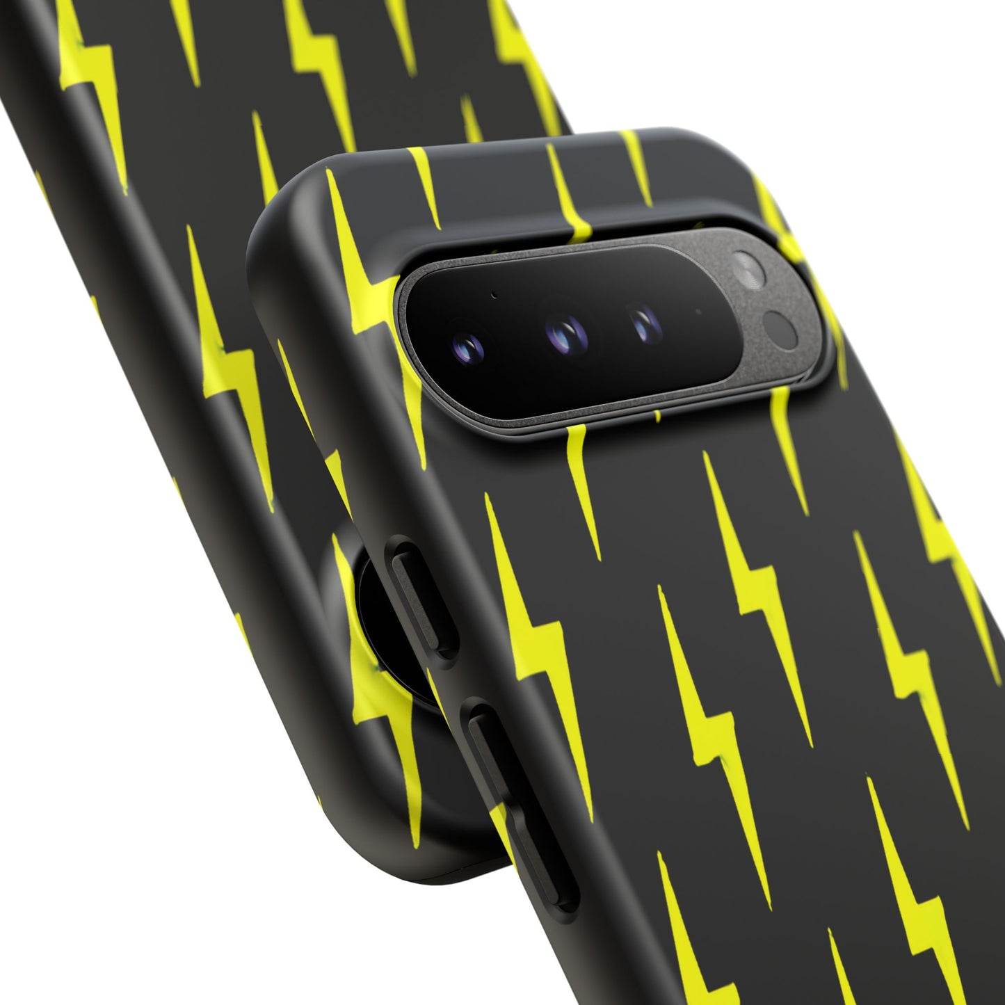 Yellow Lightning Bolt Tough Phone Case | Bold Electric Pattern Case for Iphone, Samsung Galaxy and Pixel