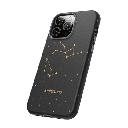Sagittarius Zodiac Constellation Phone Case – Luxe Gold Celestial Cover