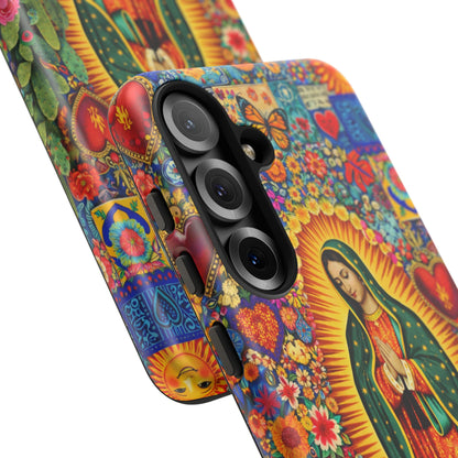 Virgin Mary Guadalupe Phone Case Mexican Folk Art Tough Cover iPhone Samsung