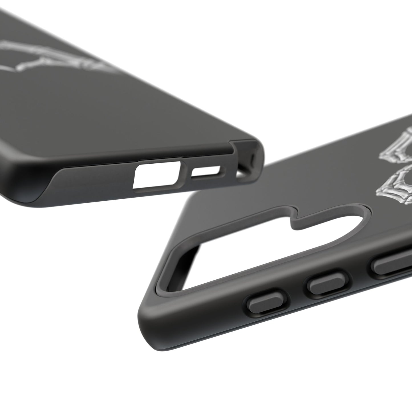 Skeleton Hands Heart Phone Case | Gothic Black Protective Cover