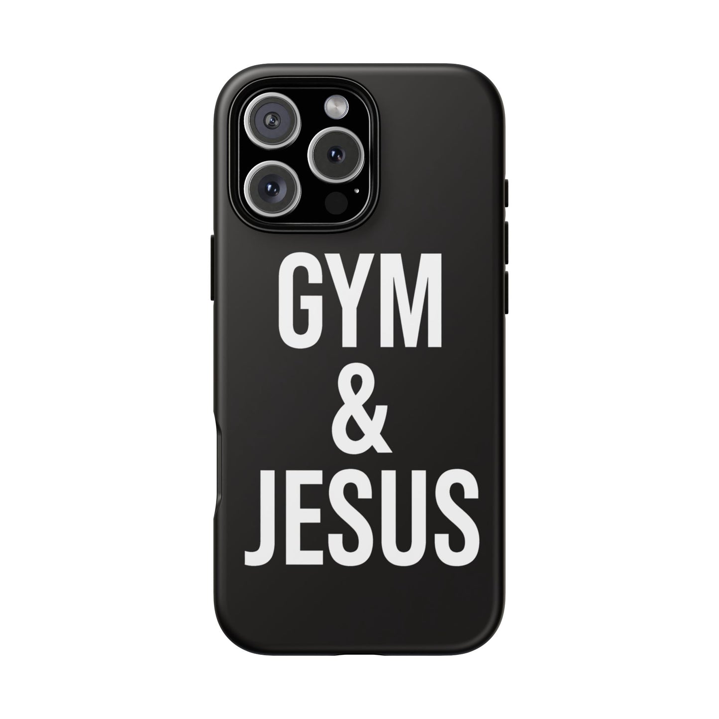 Gym & Jesus Phone Case Christian Faith Workout Gym Motivation Case