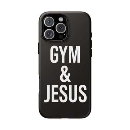 Gym & Jesus Phone Case Christian Faith Workout Gym Motivation Case
