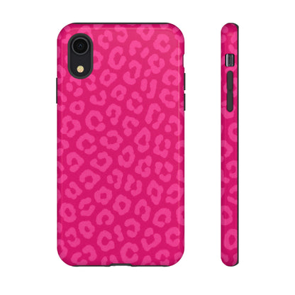 Hot Pink Leopard Print Phone Case – Bold Coquette Leopard Tough Case