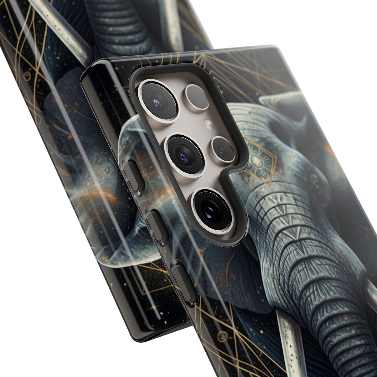 Elephant Mandala Phone Case | Minimal Gold Accent Tough Case