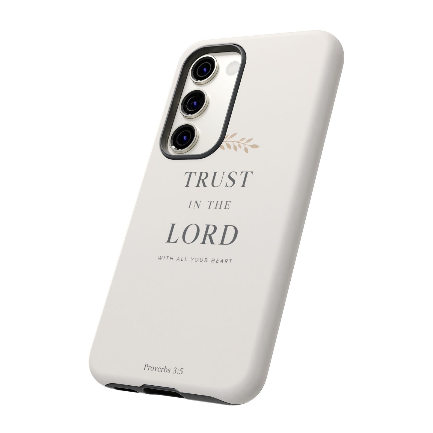 Proverbs 3:5 Christian Phone Case Trust in the Lord Minimalist Faith Cover