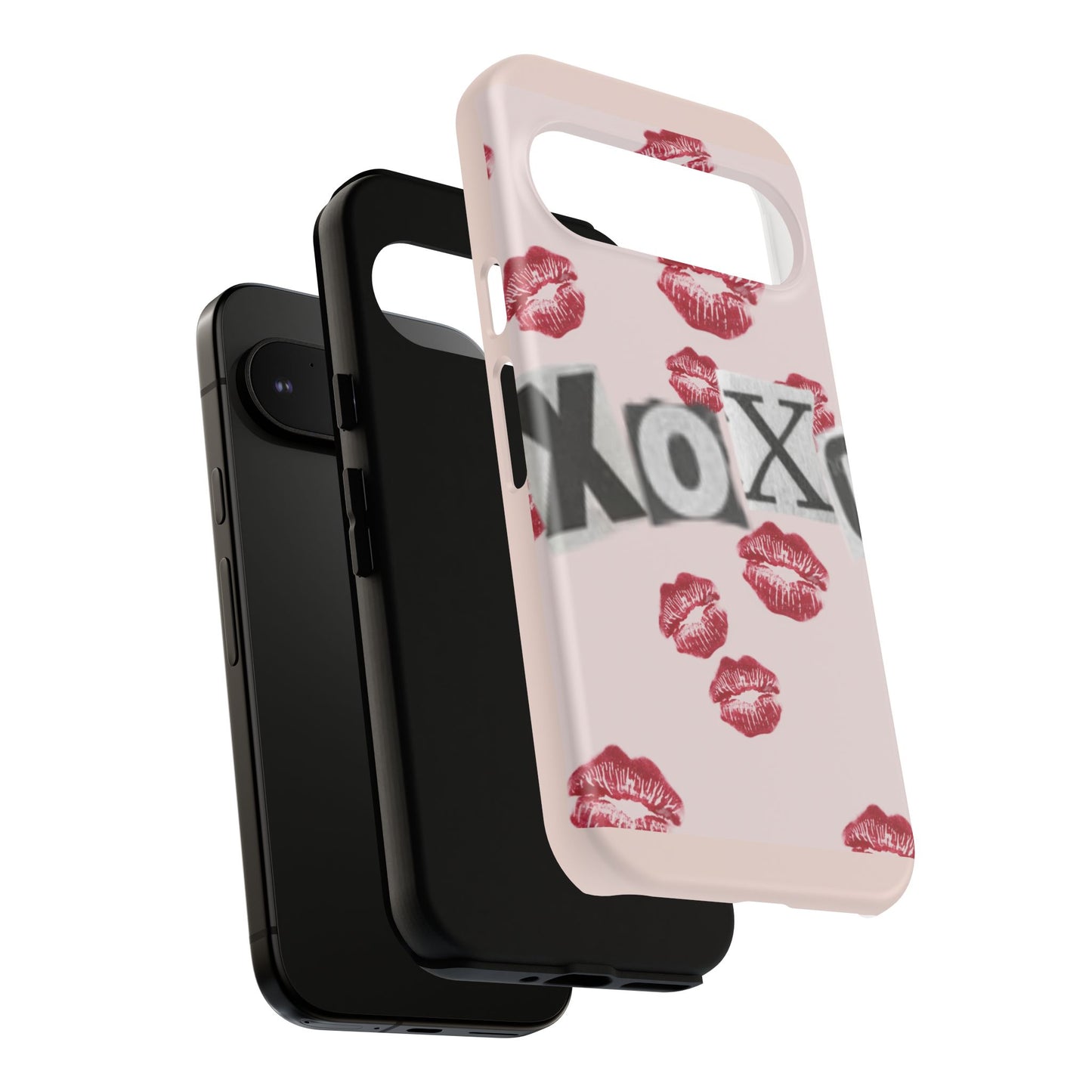 XOXO Kiss Print Phone Case | Coquette Valentine Aesthetic | Cute Pink Lipstick Kiss Tough Case for iPhone & Samsung