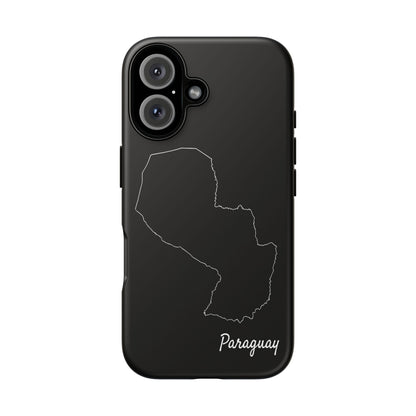 Paraguay Outline Phone Case – Minimal Country Map Tough Case (iPhone, Samsung, Pixel)