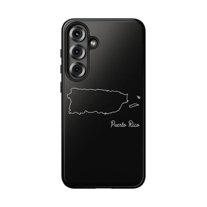 Puerto Rico Outline Phone Case – Minimal Country Map Tough Case (iPhone, Samsung, Pixel)