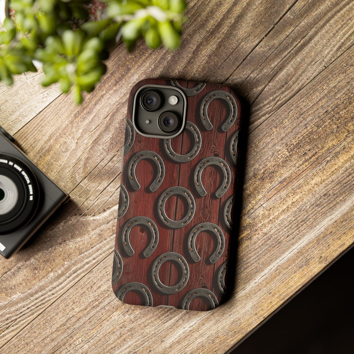 Rustic Horseshoe Western Phone Case – Cowboy Country Ranch Tough Case