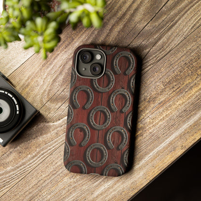 Rustic Horseshoe Western Phone Case – Cowboy Country Ranch Tough Case
