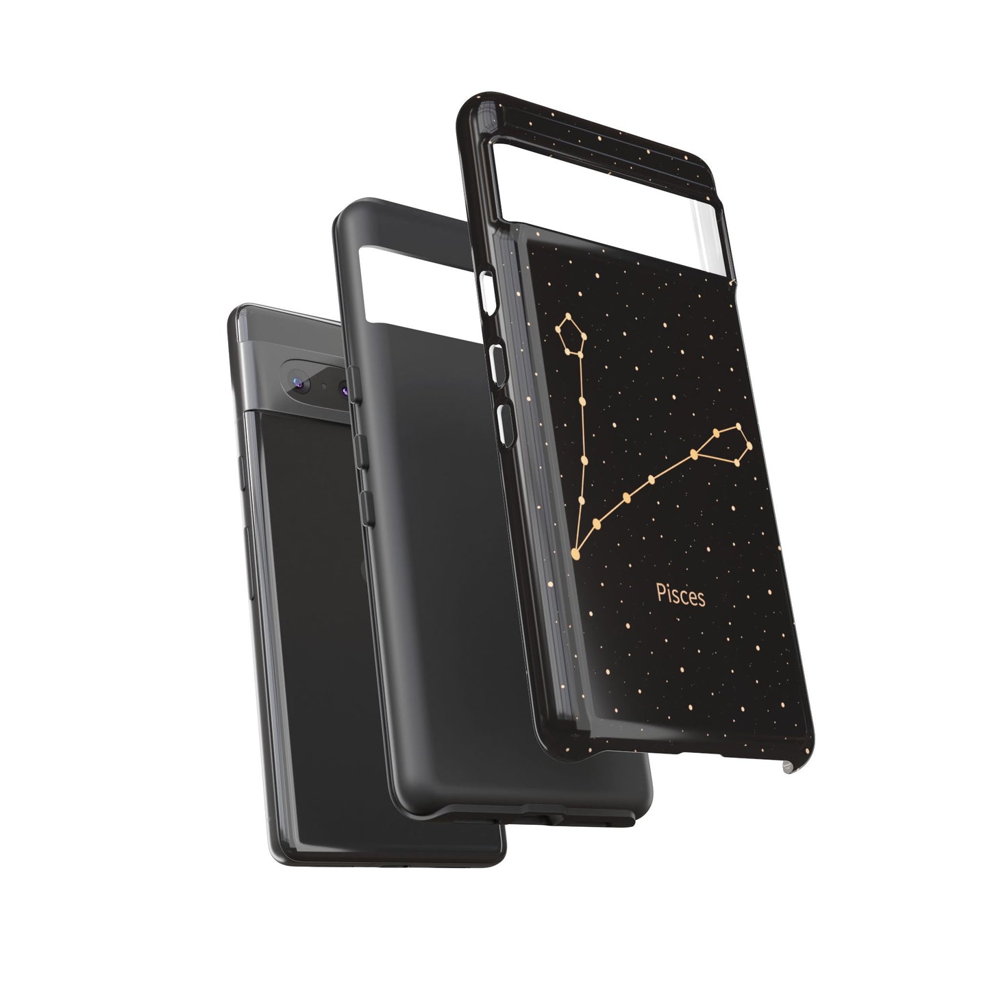 Pisces Zodiac Constellation Phone Case – Luxe Gold Celestial Cover