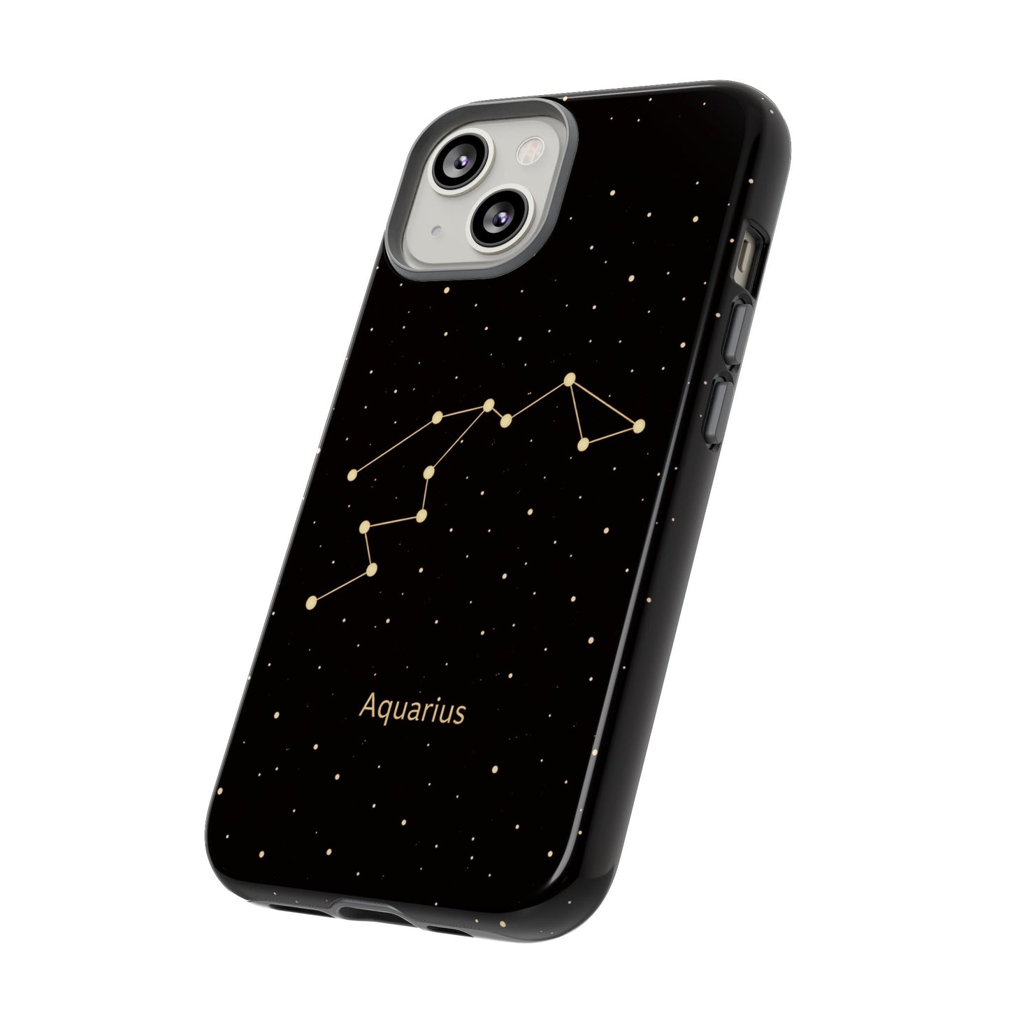 Aquarius Zodiac Constellation Phone Case – Luxe Gold Celestial Cover