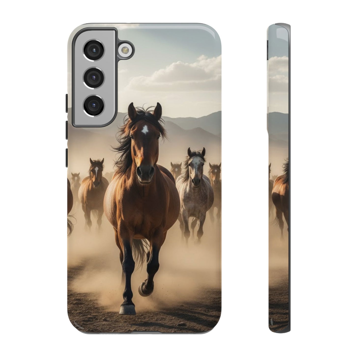 Running Horses Phone Case | Wild Mustang Herd Tough Protective Cover
