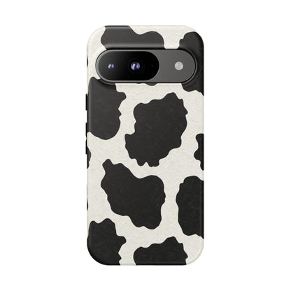 Black & White Cow Print Phone Case | Aesthetic Tough Protective Case