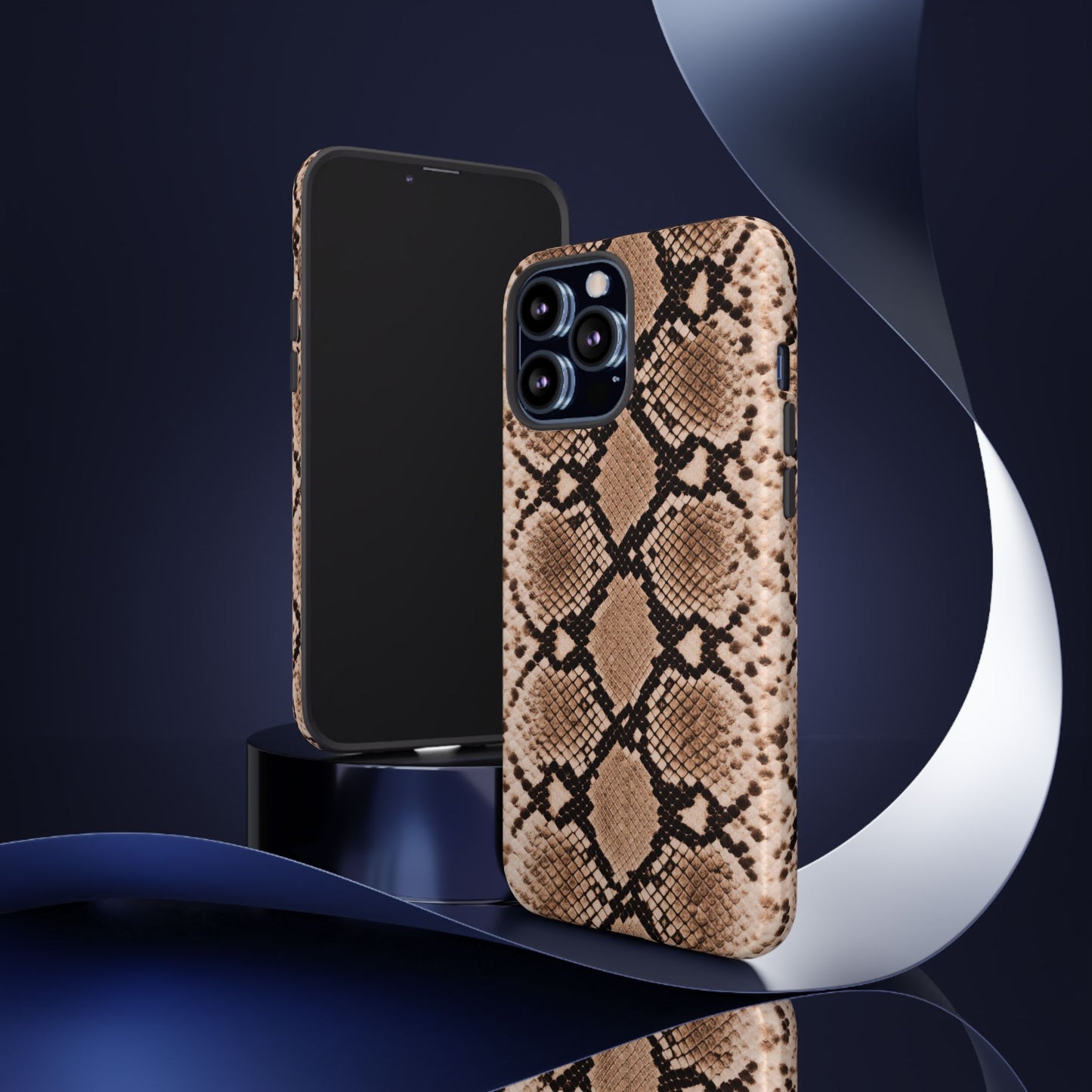Snake Print Phone Case – Brown Python Pattern Slim Protective Cover for Iphone, Samsung Galaxy and Pixel