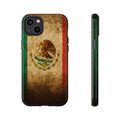 Vintage Mexico Flag Phone Case – Mexican Pride Grunge Flag Aesthetic Tough Case
