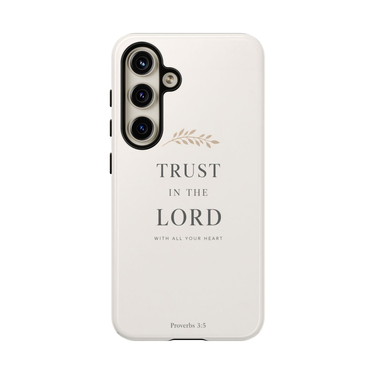 Proverbs 3:5 Christian Phone Case Trust in the Lord Minimalist Faith Cover