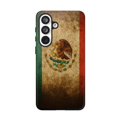 Vintage Mexico Flag Phone Case – Mexican Pride Grunge Flag Aesthetic Tough Case