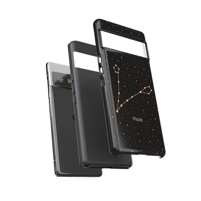 Pisces Zodiac Constellation Phone Case – Luxe Gold Celestial Cover