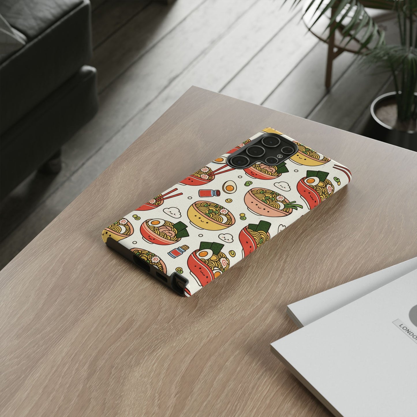 Kawaii Ramen Phone Case – Cute Japanese Food Pattern | Noodle Bowl Aesthetic Case