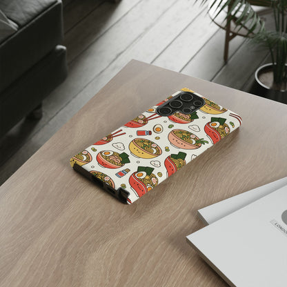 Kawaii Ramen Phone Case – Cute Japanese Food Pattern | Noodle Bowl Aesthetic Case