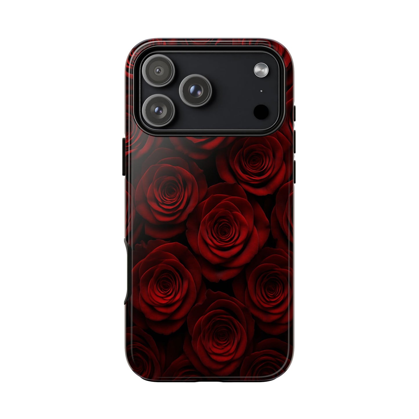Dark Red Rose Phone Case – Gothic Floral Tough Case (iPhone, Samsung, Pixel)