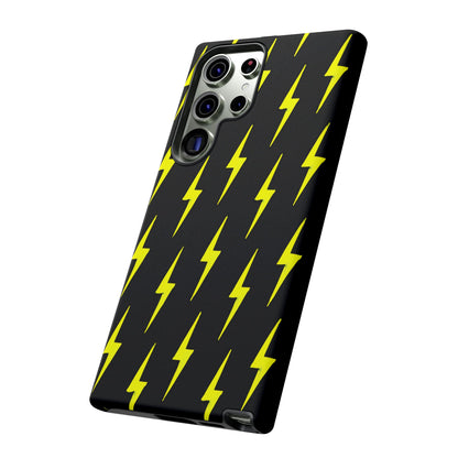 Yellow Lightning Bolt Tough Phone Case | Bold Electric Pattern Case for Iphone, Samsung Galaxy and Pixel