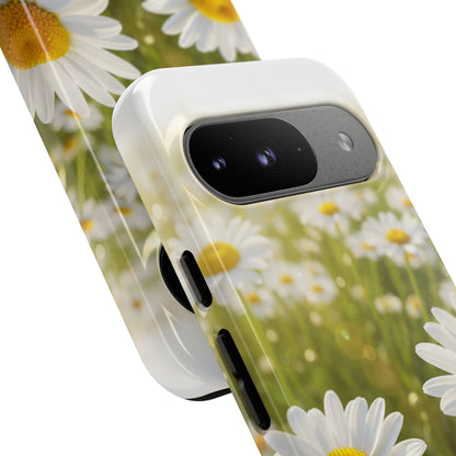 Daisy Phone Case – Floral Spring Field Tough Protective Case (iPhone, Samsung, Pixel)