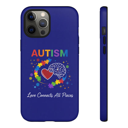 Autism Awareness Tough Case – "Love Connects All Pieces" Phone Case for Iphone, Samsung Galaxy and Pixel