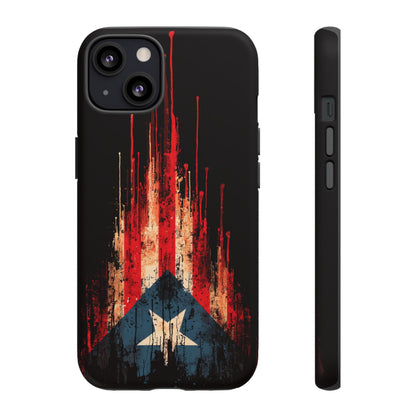 Puerto Rico Flag Phone Case | Distressed Puerto Rican Flag Tough Case | Boricua Pride Protective iPhone Samsung Cover