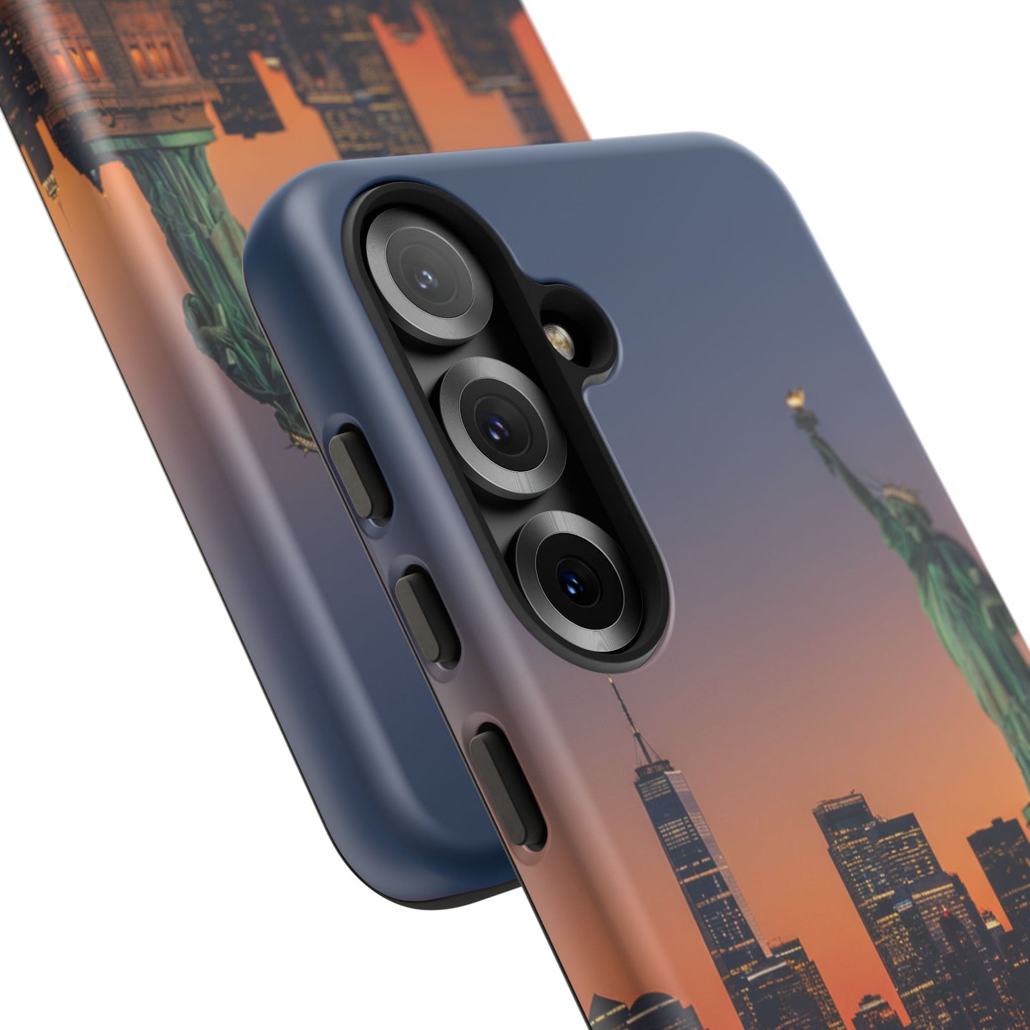Statue of Liberty Sunset Phone Case – New York City Skyline Travel Aesthetic Tough Case