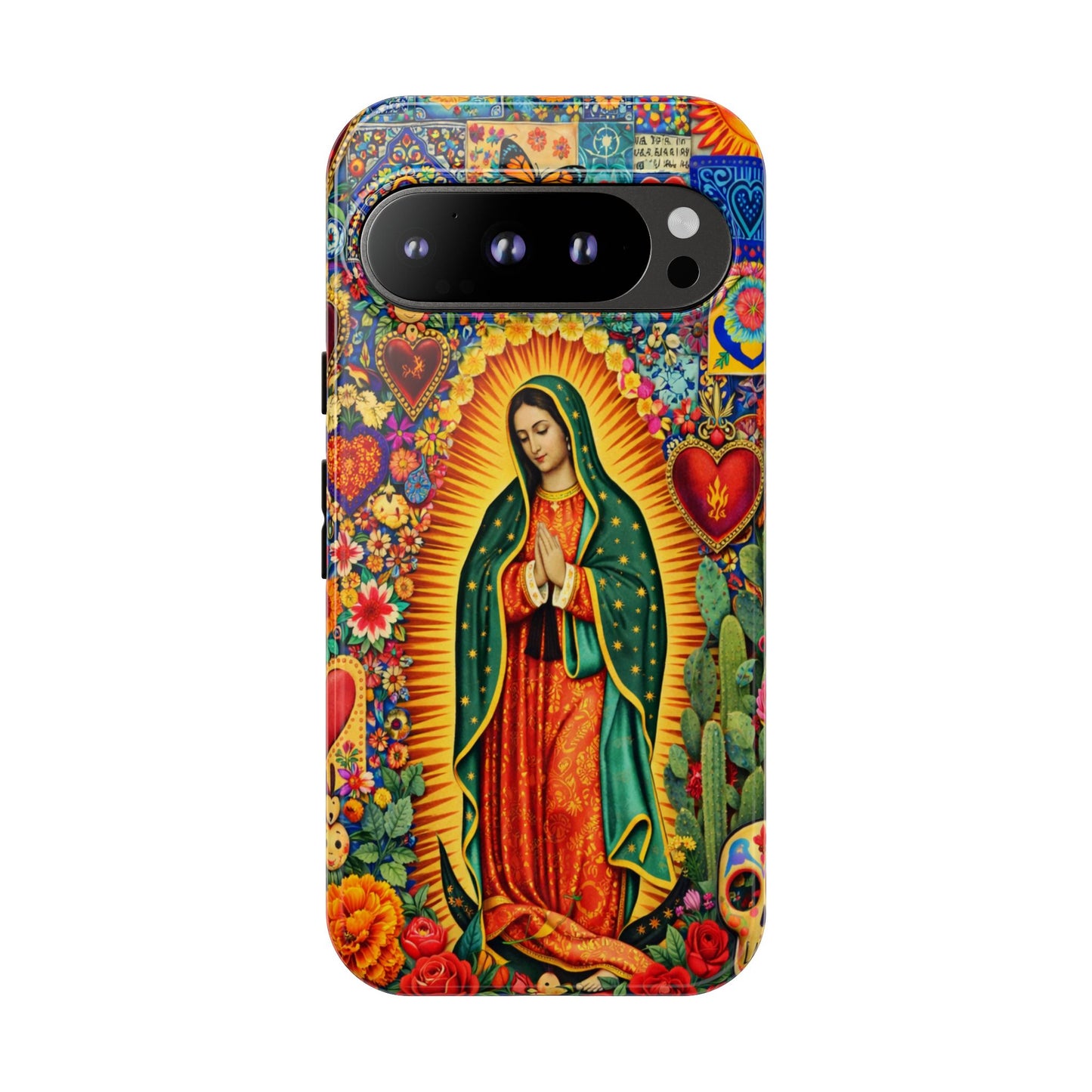 Virgin Mary Guadalupe Phone Case Mexican Folk Art Tough Cover iPhone Samsung