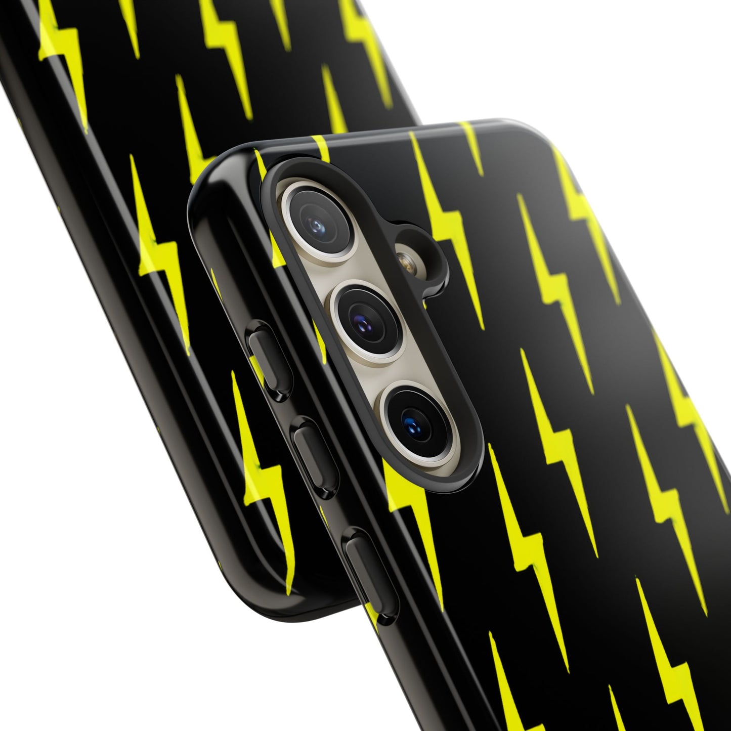 Yellow Lightning Bolt Tough Phone Case | Bold Electric Pattern Case for Iphone, Samsung Galaxy and Pixel