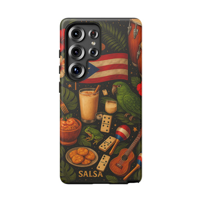 Puerto Rican Culture Phone Case | Boricua Icons Caribbean Aesthetic Tough Protective Case