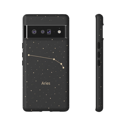 Aries Zodiac Constellation Phone Case – Luxe Gold Celestial Cover