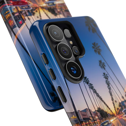 LA Sunset Boulevard Phone Case | Palm Tree Sunset Aesthetic | City Night Tough Case