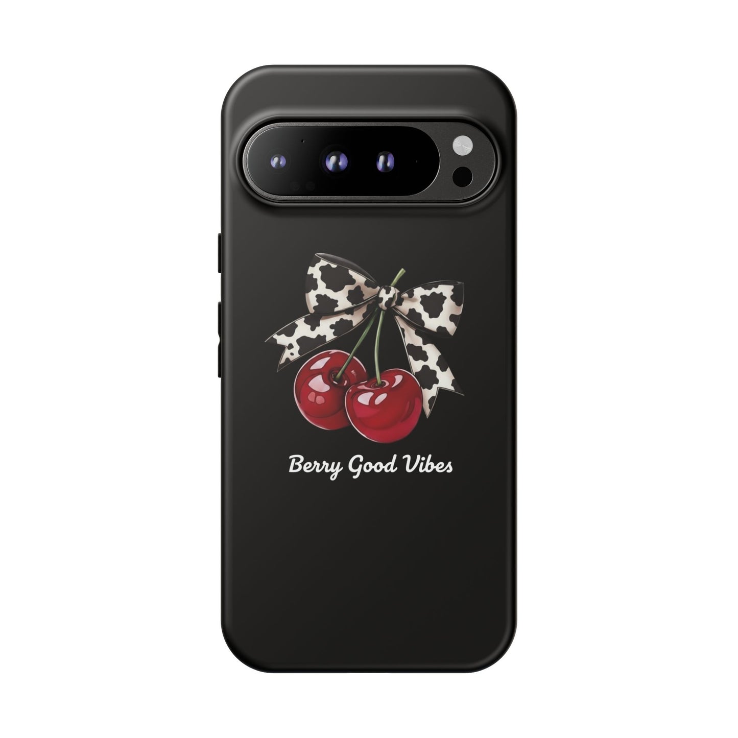 Cherry Cow Print Phone Case | Coquette Bow Aesthetic iPhone & Samsung Tough Case