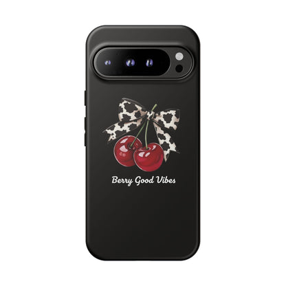 Cherry Cow Print Phone Case | Coquette Bow Aesthetic iPhone & Samsung Tough Case