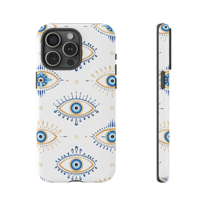 Blue Evil Eye Phone Case – Protective Slim Shockproof Cover for Iphone, Samsung Galaxy and Pixel