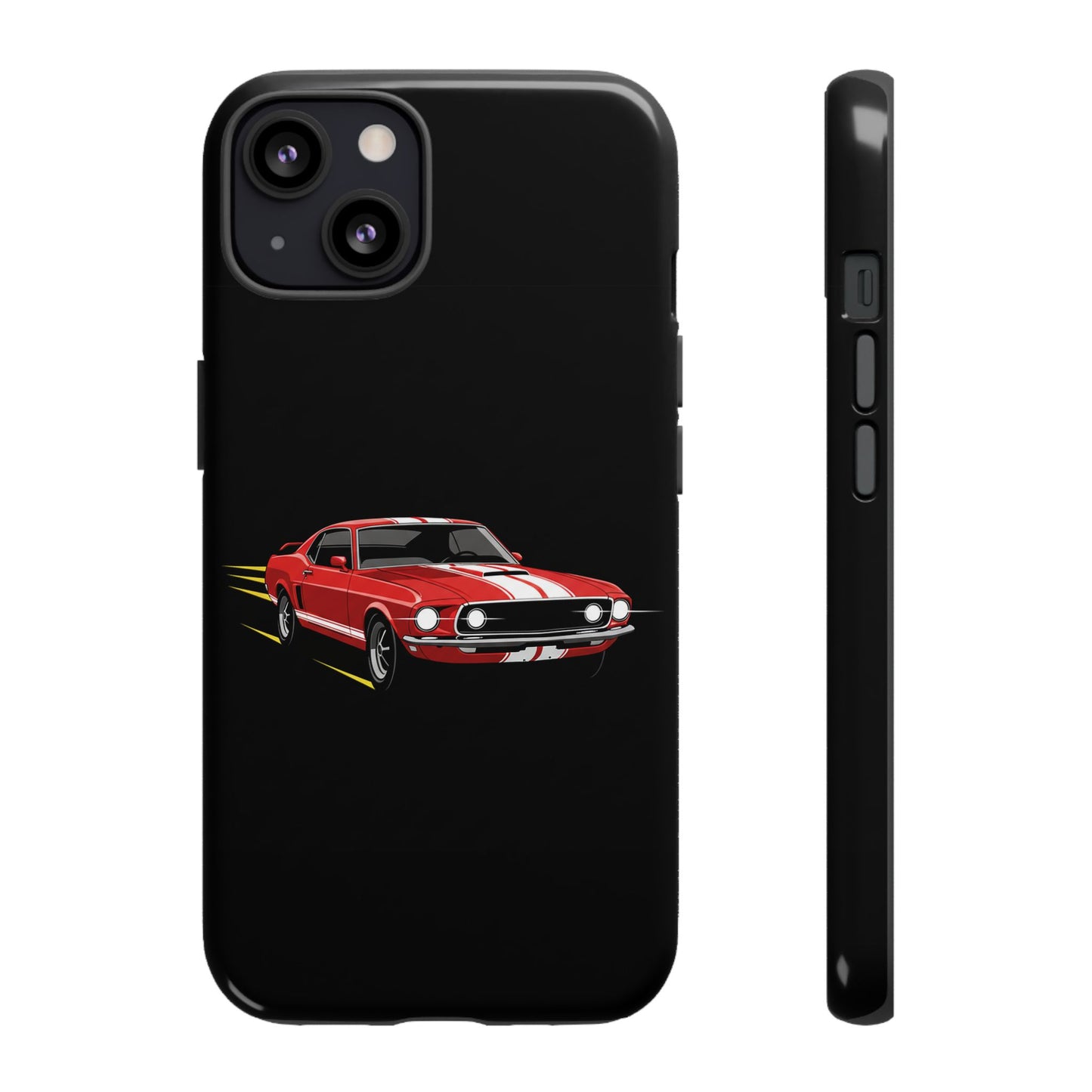 Red Muscle Car Phone Case – Classic Car Racing Tough Protective Case
