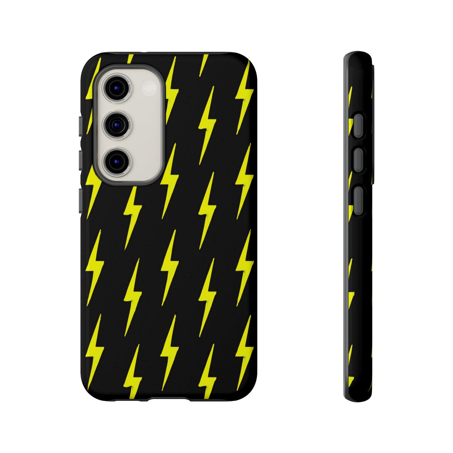 Yellow Lightning Bolt Tough Phone Case | Bold Electric Pattern Case for Iphone, Samsung Galaxy and Pixel