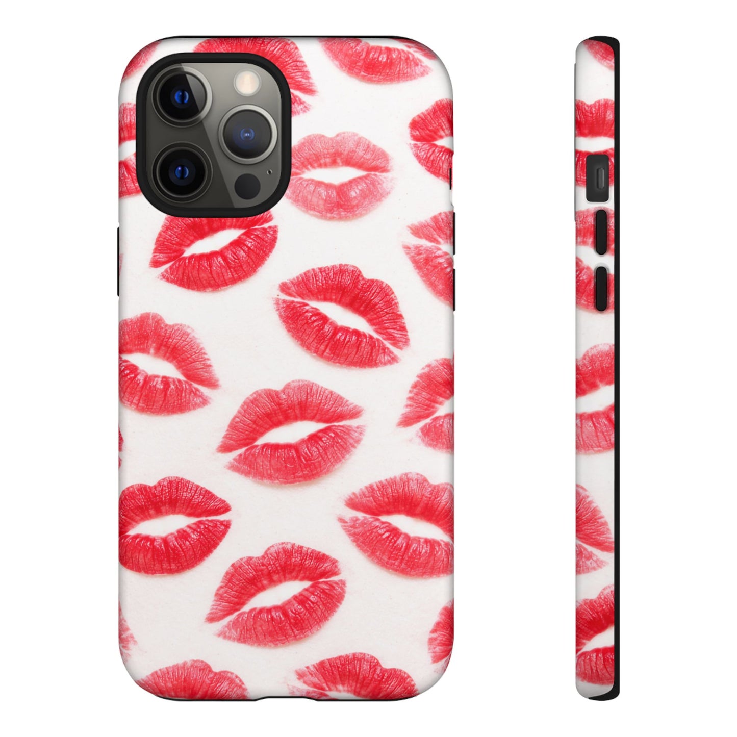 Red Lipstick Kiss Phone Case – Sexy Lip Print Pattern Tough Protective Cover