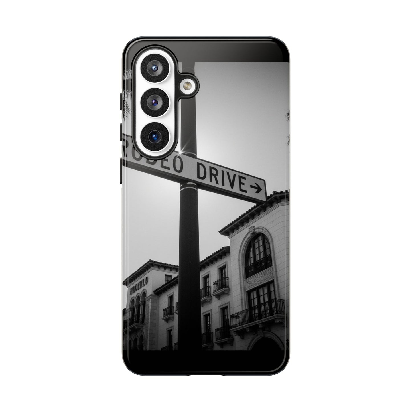 Rodeo Drive Phone Case | Los Angeles Aesthetic Black & White Photography | Luxury LA Street Tough Case for iPhone & Samsung
