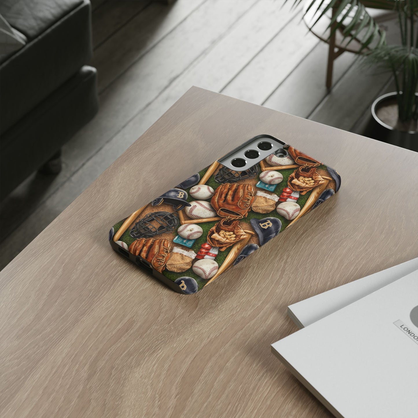 Baseball Gear Collage Phone Case – Vintage Baseball Equipment Sports Tough Case